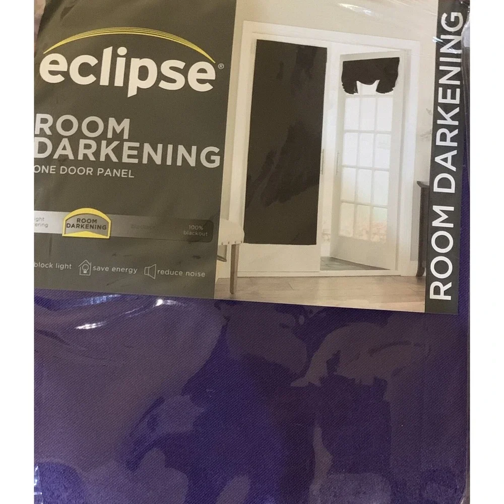 Eclipse Thermaweave Room Darkening 1 Tricia Door Panel 26 in. x 68 in. New Nice